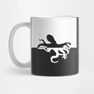 Black and White Split Octopus Mug